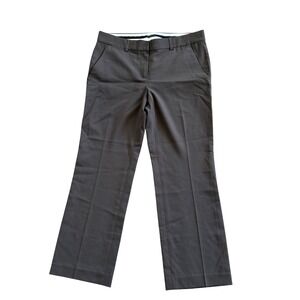 Theory Womens Charcoal Brown Wool Blend Straight Leg Dress Pants Size 4 Career